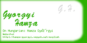 gyorgyi hamza business card